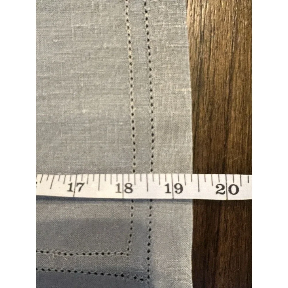 Vintage Set of 6 green Placemats Linen sage soft light 19”x14” table decor